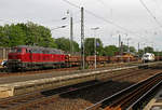 215 021 bei Gleisarbeiten in Bonn Beuel am 16.05.2020