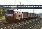 216 067 (an EVB ausgeliehen) mit Sgk 52253 (Bremerhaven–Hamburg Sd) am 10.08.1995 in Buchholz (Nordheide)