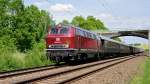 17.05.2015 216224 mit Sonderzug Dresden-Passau zwischen Steinpleis und Neumark/Sachs.