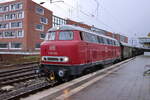 V160 002 mit einem Sonderzug am 22.12.2024 zum Weihnachtsmarkt in Münster Westfalen eingetroffen
