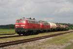 217 021 und 225 806 mit dem Gterzug 56523 am 04.06.2009 in Tling.