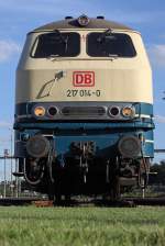 Die 217 014-0 beim 175 Jahre Eisenbahn in Deutschland fest im BW Nrnberg Gostenhof am 19,08,10