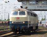 217 014 am 21.5.2011 bei der Lokparade im DB Museum Koblenz.