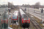 218 498 erreicht mit n-Wagenpark den Bahnhof Mühldorf (Oberbayern).
Aufnahmedatum: 24. Februar 2017