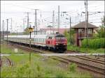 218 458-8 unterwegs mit IC1961 nach Heringsdorf.