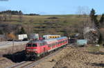 218 343-2 mit dem RE 26389 (Villingen(Schwarzw)-Neustadt(Schwarzw)) bei Hausen vor Wald 29.1.18