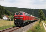 218 476-0 mit dem RE 26380 (Ulm Hbf-Donaueschingen) bei Hausen im Tal 21.6.18