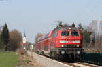 218 438-0 mit dem RE 3237 (Aulendorf-Lindau Hbf) bei Eriskirch 30.3.19