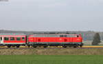 218 499-1 und 218 436-4 mit dem RE 22526 (Pfullendorf-Bad Wurzach) bei Hahennest 6.4.19