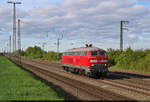 Gefällige Solofahrt: 218 810-0 (218 159-2) steuert in Großkorbetha Richtung Leipzig-Leutzsch.