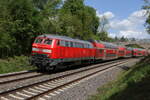 218 403 aus Schwandorf kommend am 2. Mai 2024 bei Pirkensee.