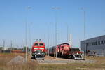 DB 218 831-6 + 294 739-8 am 21.09.2024 beim Tag der Schiene bei DB Cargo in Halle (S).