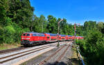 218 433 mit einem RE2 am 15.07.2024 bei Windischeschenbach.