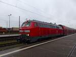 DB Regio 218 416-6 ( 9280 1218 416-6 D-DB ) mit dem RE 2 Hof-München abfahrbereit am 16.11.2024