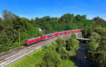 218 433 mit einem RE2 am 15.07.2024 bei Windischeschenbach.