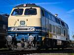 D-DB 218 330-9 (Konrad) stand zum Tag der Schiene am 21.09.24 auf dem Gelände des Nordic Rail Service (NRS) in Lübeck.