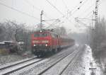 218 481-0 mit RE Heilbronn - Sinhsheim(Elsenz) - Meckesheim - Heidelberg - Mannheim, in Heidelberg Pfaffengrund/Wieblingen.