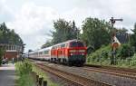 218 376-2 und 218 341-2 am  28.07.2009 mit einem IC nach Westerland in Heide.