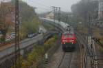 Die 218 193-1 und eine Schwestermaschine rhren aus Ulm vor ihrem IC Richtung Lindau. Ulm 19.10.09