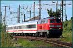 218 369-7 vor dem UEx n.Heringsdorf. Stralsund-Srg am 26.06.10 