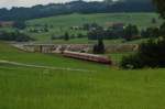 218 464-8 mit RE 32617, Fssen - Mnchen Hbf zwischen Fssen & Weizern-Hopferau.