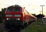 218 466-1 DB mit SDZ in Hochstadt/ Marktzeuln am 26.06.2012.