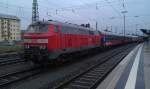 218 402 steht am 13.07.2012 mit BTE Sonderzug nach Bayreuth in Bamberg abgestellt.