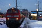 218 433 steht mit einer RB nach Mhldorf (Oberbayern) in Mnchen Ost und wartet auf die Abfahrtszeit. Aufgenommen am 28.12.10