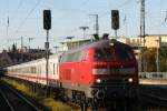 218 839-9 Ausfahrt Stralsund 06.07.2010