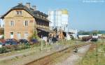 218 408 setzte am 3.5.94 im Bahnhof Schlüsselfeld um.