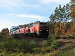 218 177 und 218 xxx mit IC 2065 bei Neunkirchen am Sand (16.11.2006)