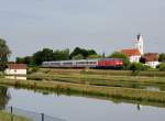 Die 218 426 mit dem IC Rottalerland am 28.06.2014 unterwegs bei Huldsessen.