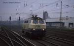 Solo ist 218170 am 9.6.1988 um 15.33 Uhr in Hamburg Eidelstedt in Richtung Kiel unterwegs.