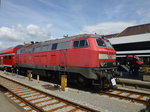 Eine 218 mit RE nach München am 06.08.16 in Lindau