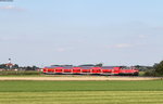 218 497-8 mit dem RE 57512 (München Hbf-Füssen) bei Beckstetten 8.8.16