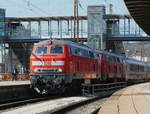 Am 15.04.2019 fuhren 218 476 und 218 495 mit dem IC 2013 (Dortmund Hbf - Oberstdorf Hbf) von Stuttgart Hbf bis Ulm Hbf.