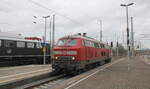 DB 218 835-7 am 01.02.2023 beim umsetzen in Weimar. Sie brachte den Lr 91340 (Nrnberg Hbf - Halle (S) Hbf) durch den Thringer Wald bis Weimar. Ab Weimar lief sie dann am Zugschluss mit.