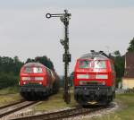 218 433 und 217 021 am 04.06.2009 in Tling.