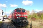 Aus Zeitgrnden musste ich am 19.10.2009  den Schurz wackeln lassen , um 218 432-3 in Dettingen noch rechtzeitig vor der Abfahrt nach Oberlenningen zu erwischen, da sie mir noch in meiner Sammlung fehlte. Die Lok erhielt am 12.12.2008 ihre letzte HU und kann damit noch bis 2016 fahren.