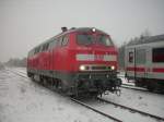 218 389-5 beim umsetzen in Munster. (18.12.09)