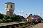 218 344-0 und 218 369-7 rangieren am 3.08.2009 in Niebll.