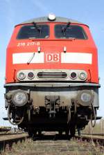 Die 218 217-8 im DB Museum Koblenz-Ltzel am 05,04,10