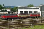 Ein Blick in das BW der Sdostbayernbahn zeigt 217 002-5.