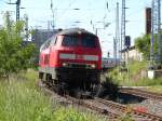BR 218 315-0 kurz nach verlassen des Rostocker hbf´s.