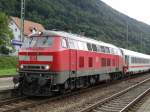 DB Regio Bayern 218 495-0 am 16.08.14 in Immenstadt mit dem IC Nebelhorn 