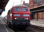 Am 23.09.2014 kam die 218 249-1 von der DB aus Richtung Hannover nach Stendal und fuhr weiter in Richtung Berlin .