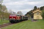 218 155-0 mit dem DbZ 88059 (Rastatt- Zollhaus Blumberg) in Riedöschingen 26.4.18