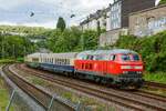 MZE 218 191-5 mit FEK-Rheingold in Wuppertal Sonnborn, am 15.06.2024.