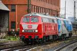 RP 218 376-2 & 218 308-5 Heros in Koblenz Hbf, April 2022.