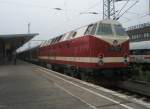 Hier 119 158-4 mit einem ILA-Shuttle von Berlin Lichtenberg nach Berlin ILA Bahnhof, dieser Zug stand am 12.6.2010 in Berlin Lichtenberg.